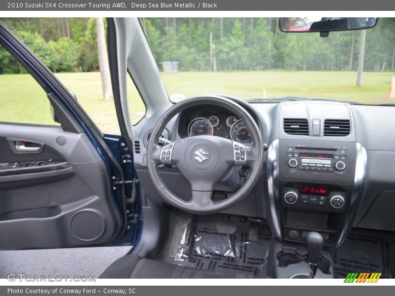 Deep Sea Blue Metallic / Black 2010 Suzuki SX4 Crossover Touring AWD