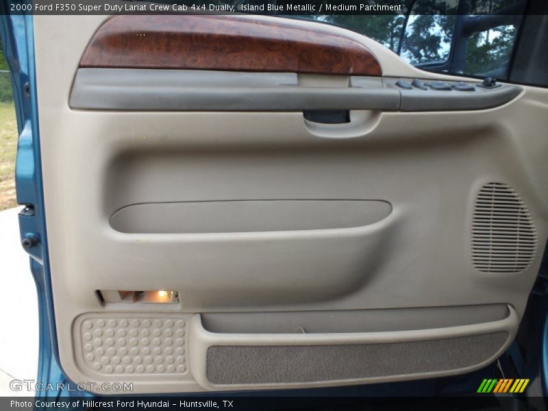 Island Blue Metallic / Medium Parchment 2000 Ford F350 Super Duty Lariat Crew Cab 4x4 Dually