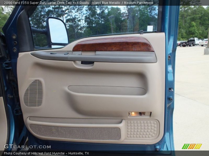 Island Blue Metallic / Medium Parchment 2000 Ford F350 Super Duty Lariat Crew Cab 4x4 Dually