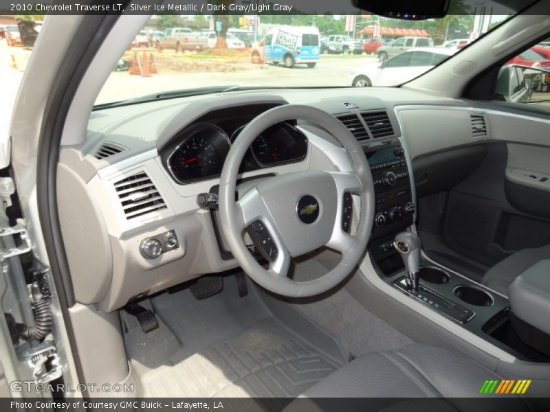 Silver Ice Metallic / Dark Gray/Light Gray 2010 Chevrolet Traverse LT