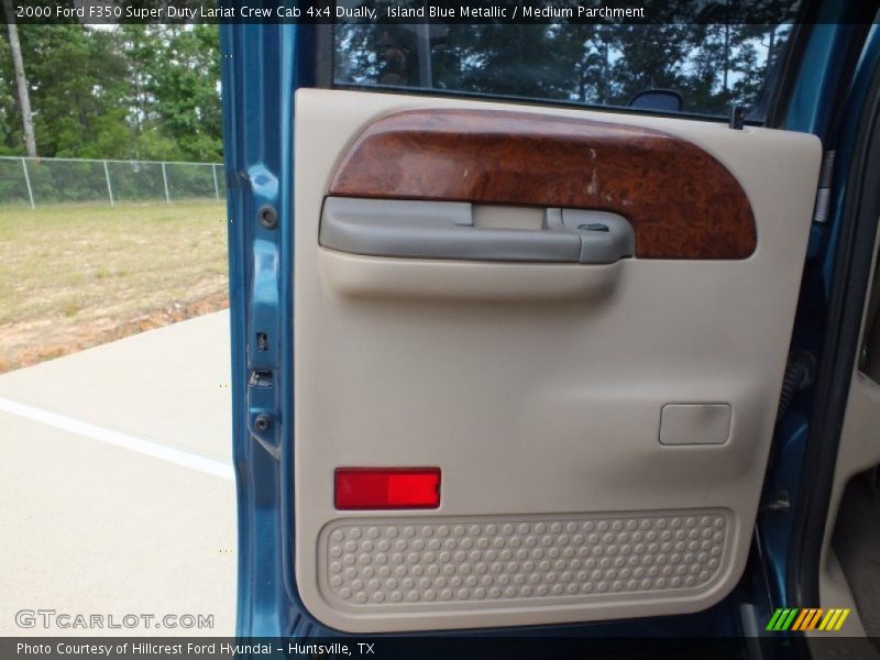 Island Blue Metallic / Medium Parchment 2000 Ford F350 Super Duty Lariat Crew Cab 4x4 Dually