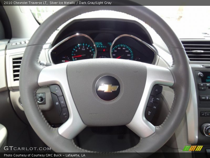 Silver Ice Metallic / Dark Gray/Light Gray 2010 Chevrolet Traverse LT