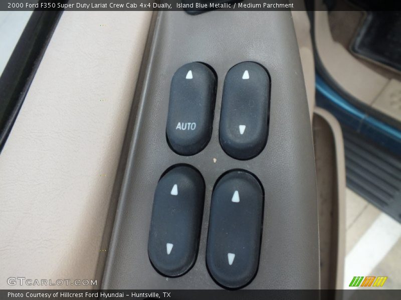 Island Blue Metallic / Medium Parchment 2000 Ford F350 Super Duty Lariat Crew Cab 4x4 Dually