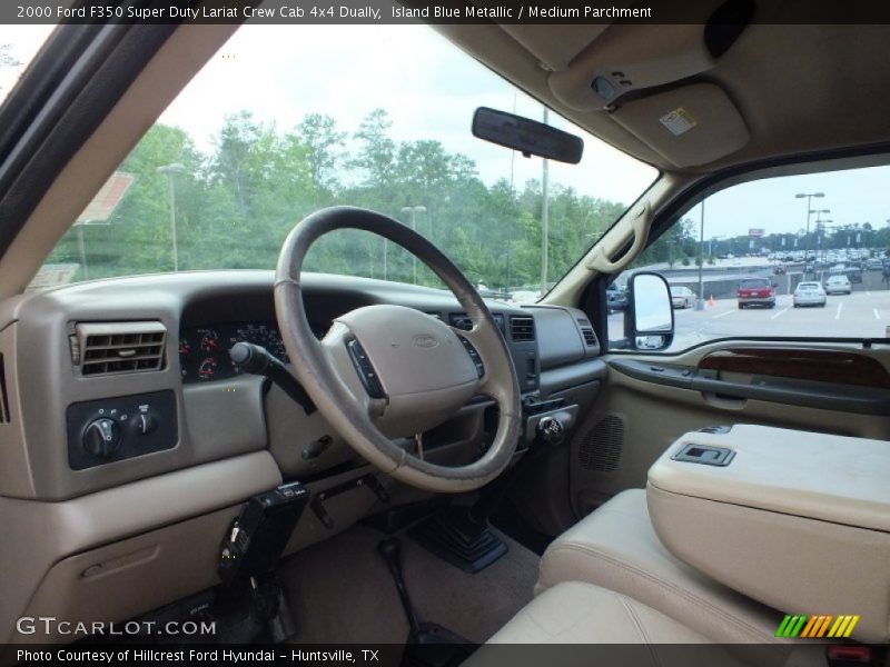 Island Blue Metallic / Medium Parchment 2000 Ford F350 Super Duty Lariat Crew Cab 4x4 Dually
