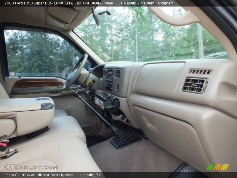 Island Blue Metallic / Medium Parchment 2000 Ford F350 Super Duty Lariat Crew Cab 4x4 Dually