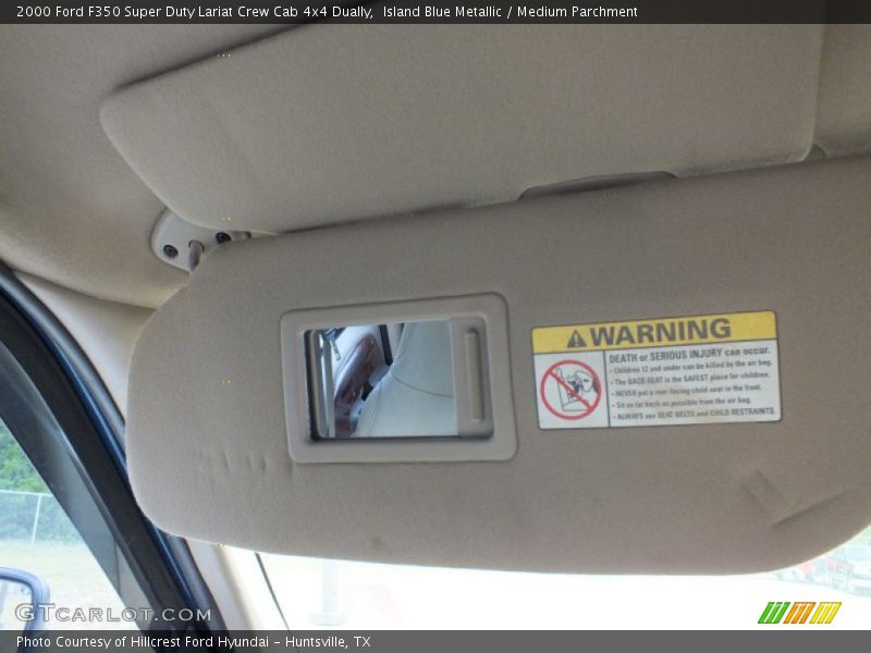 Island Blue Metallic / Medium Parchment 2000 Ford F350 Super Duty Lariat Crew Cab 4x4 Dually