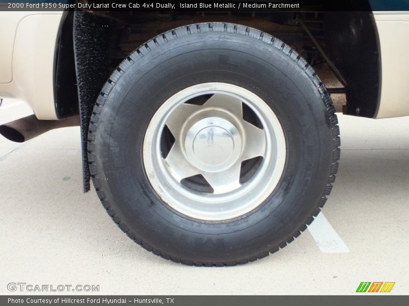 Island Blue Metallic / Medium Parchment 2000 Ford F350 Super Duty Lariat Crew Cab 4x4 Dually