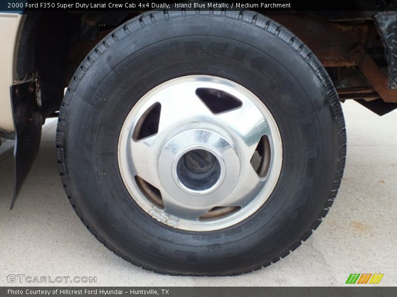 Island Blue Metallic / Medium Parchment 2000 Ford F350 Super Duty Lariat Crew Cab 4x4 Dually