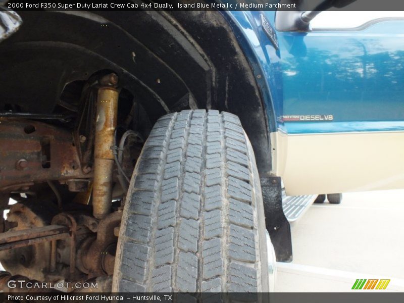 Island Blue Metallic / Medium Parchment 2000 Ford F350 Super Duty Lariat Crew Cab 4x4 Dually