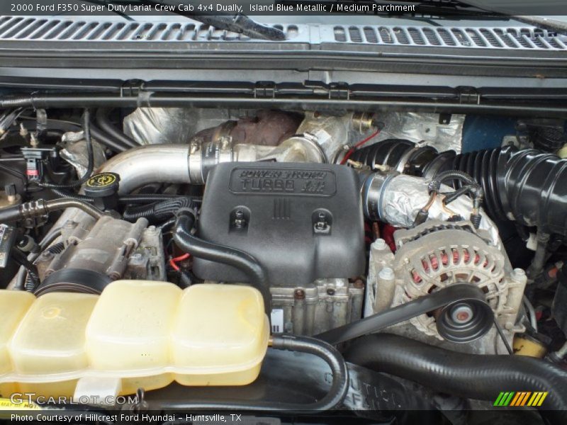 Island Blue Metallic / Medium Parchment 2000 Ford F350 Super Duty Lariat Crew Cab 4x4 Dually