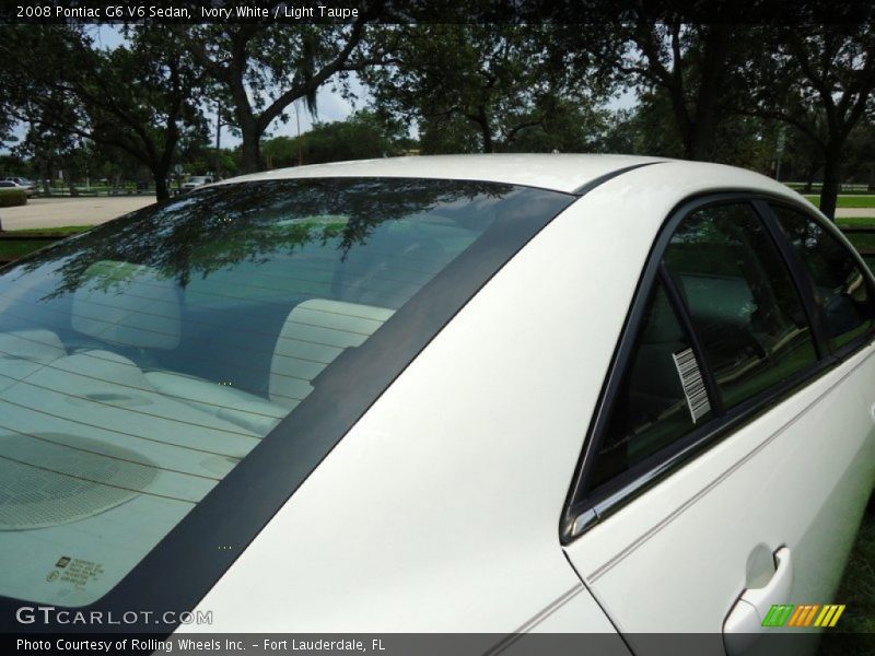 Ivory White / Light Taupe 2008 Pontiac G6 V6 Sedan