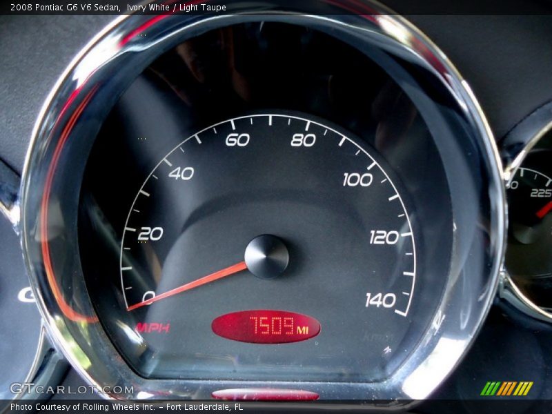 Ivory White / Light Taupe 2008 Pontiac G6 V6 Sedan