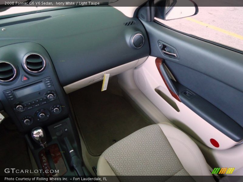 Ivory White / Light Taupe 2008 Pontiac G6 V6 Sedan