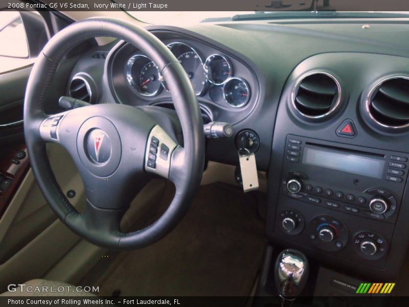 Ivory White / Light Taupe 2008 Pontiac G6 V6 Sedan