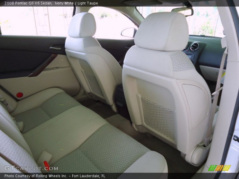 Ivory White / Light Taupe 2008 Pontiac G6 V6 Sedan
