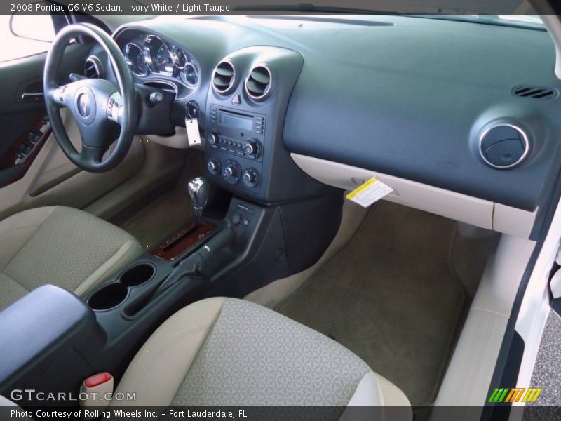 Ivory White / Light Taupe 2008 Pontiac G6 V6 Sedan