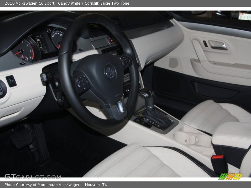 Candy White / Cornsilk Beige Two Tone 2010 Volkswagen CC Sport