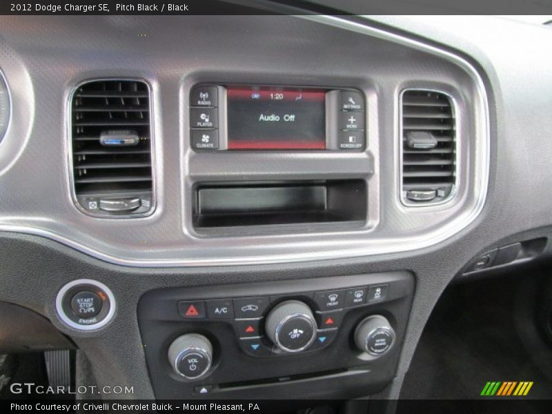 Pitch Black / Black 2012 Dodge Charger SE