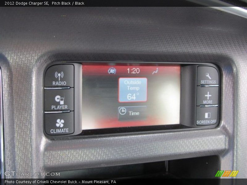 Pitch Black / Black 2012 Dodge Charger SE