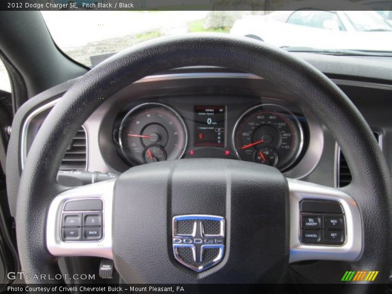 Pitch Black / Black 2012 Dodge Charger SE