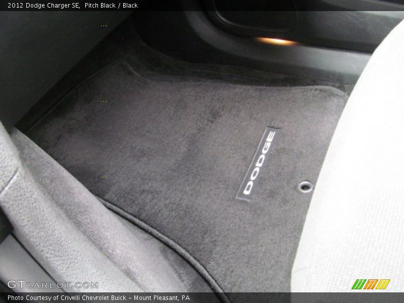 Pitch Black / Black 2012 Dodge Charger SE