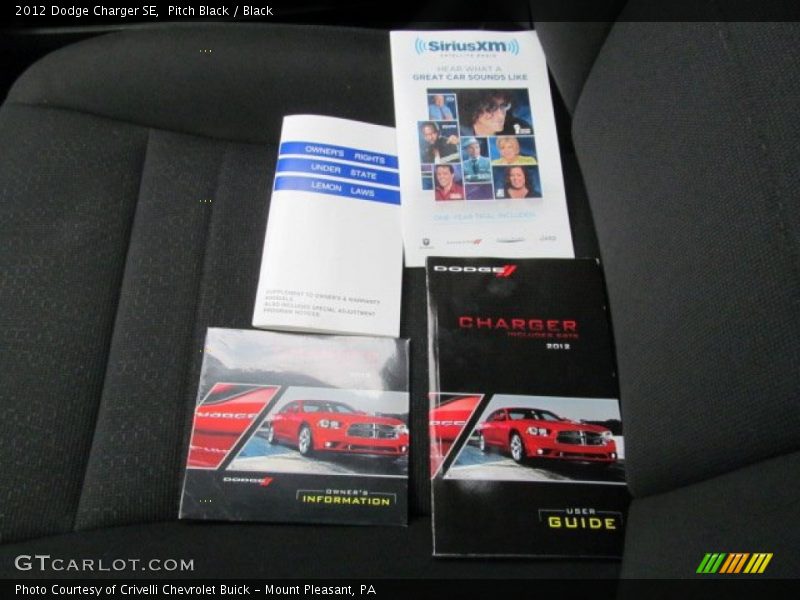 Pitch Black / Black 2012 Dodge Charger SE