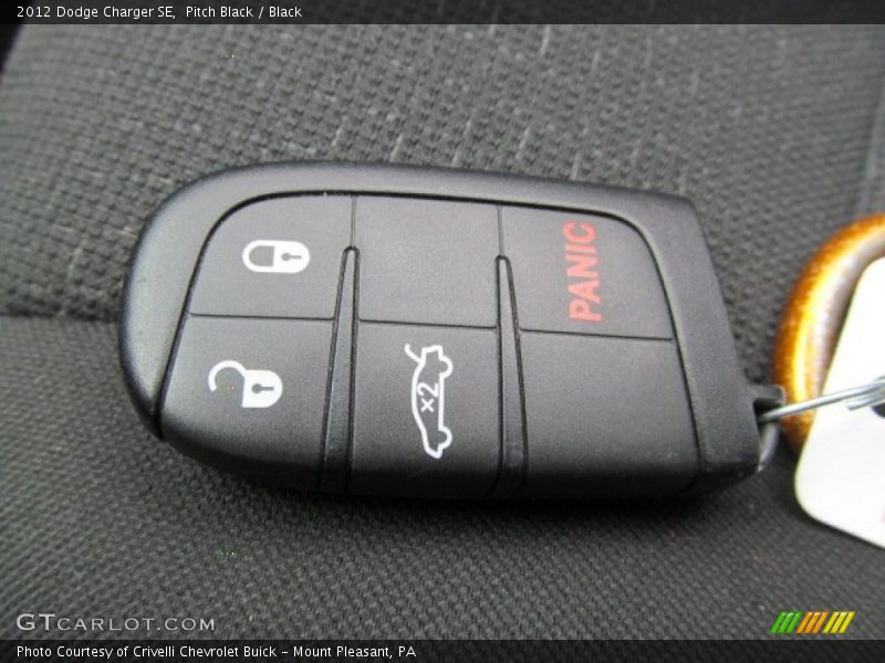 Pitch Black / Black 2012 Dodge Charger SE