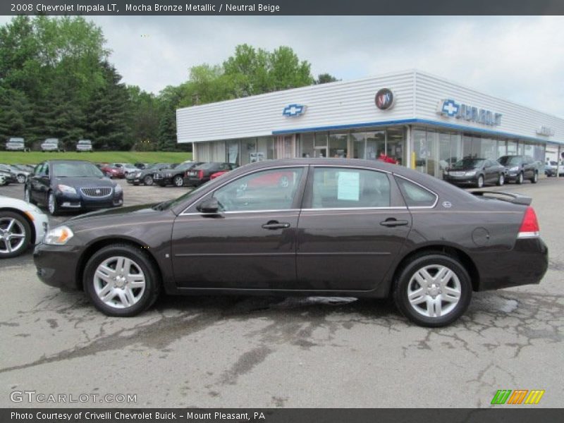 Mocha Bronze Metallic / Neutral Beige 2008 Chevrolet Impala LT