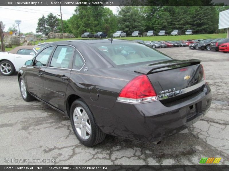 Mocha Bronze Metallic / Neutral Beige 2008 Chevrolet Impala LT