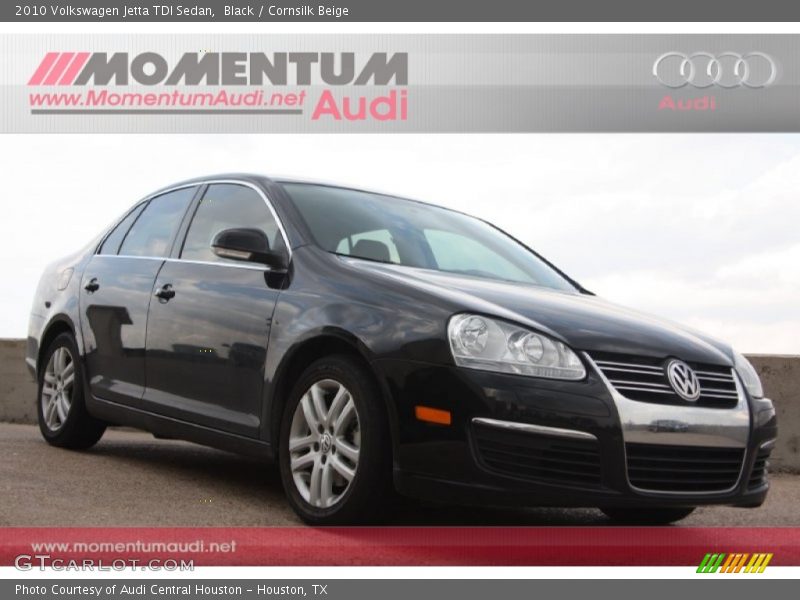 Black / Cornsilk Beige 2010 Volkswagen Jetta TDI Sedan