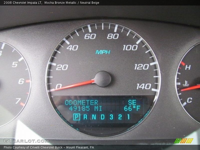 Mocha Bronze Metallic / Neutral Beige 2008 Chevrolet Impala LT