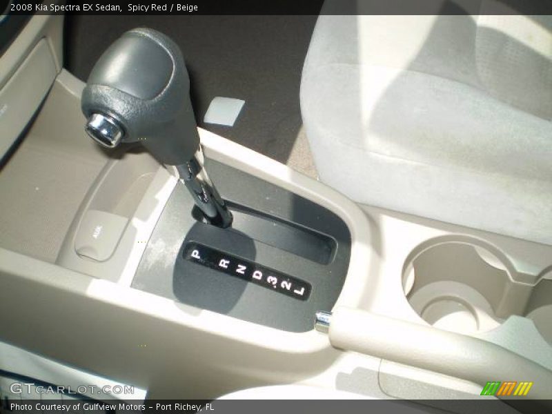 Spicy Red / Beige 2008 Kia Spectra EX Sedan