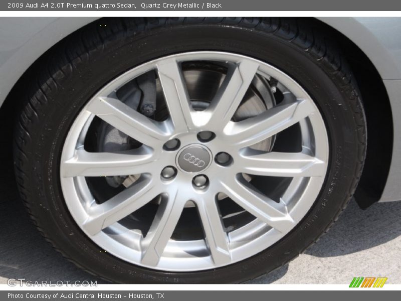 Quartz Grey Metallic / Black 2009 Audi A4 2.0T Premium quattro Sedan