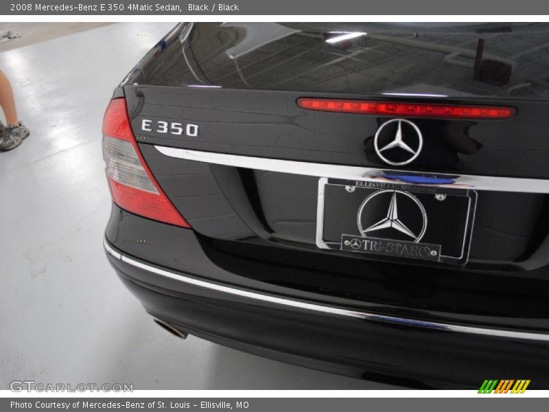 Black / Black 2008 Mercedes-Benz E 350 4Matic Sedan