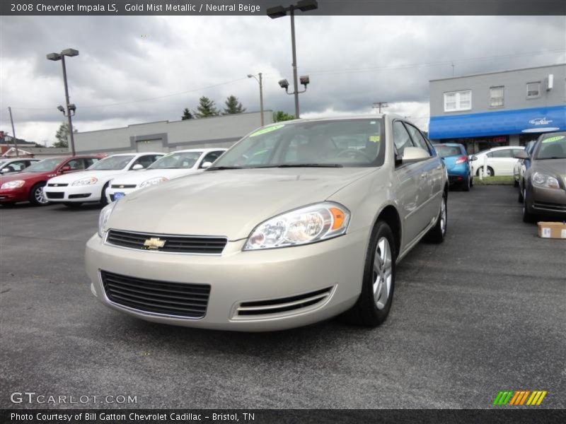 Gold Mist Metallic / Neutral Beige 2008 Chevrolet Impala LS