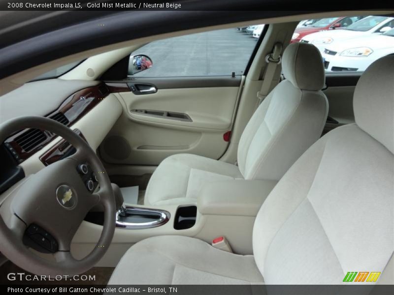 Gold Mist Metallic / Neutral Beige 2008 Chevrolet Impala LS