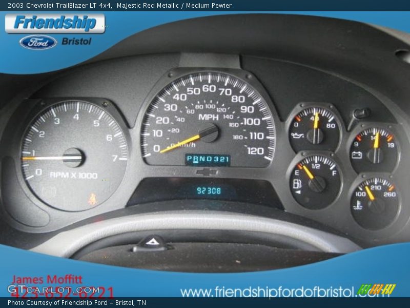 Majestic Red Metallic / Medium Pewter 2003 Chevrolet TrailBlazer LT 4x4