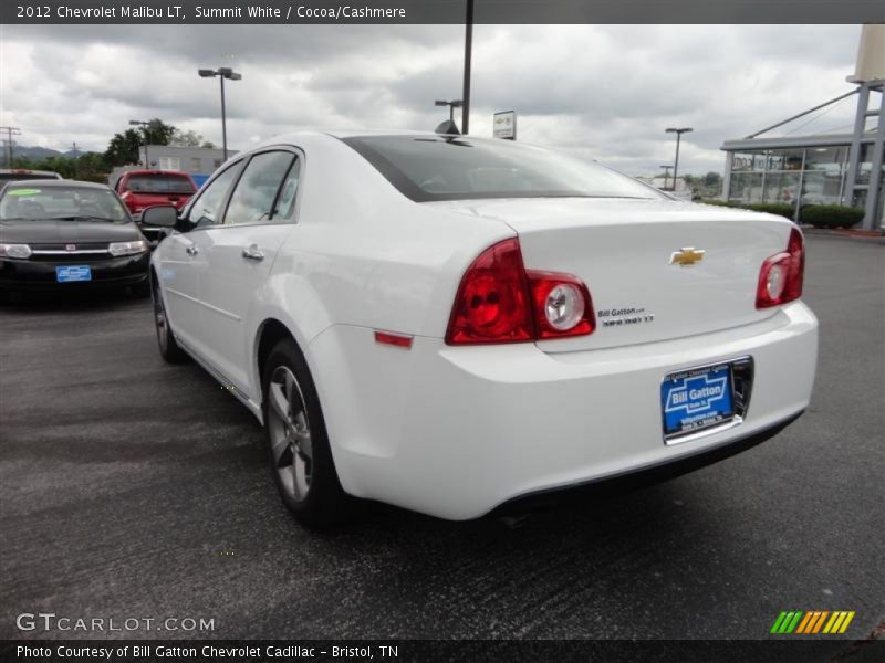 Summit White / Cocoa/Cashmere 2012 Chevrolet Malibu LT