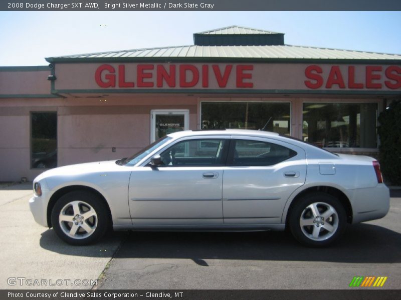 Bright Silver Metallic / Dark Slate Gray 2008 Dodge Charger SXT AWD
