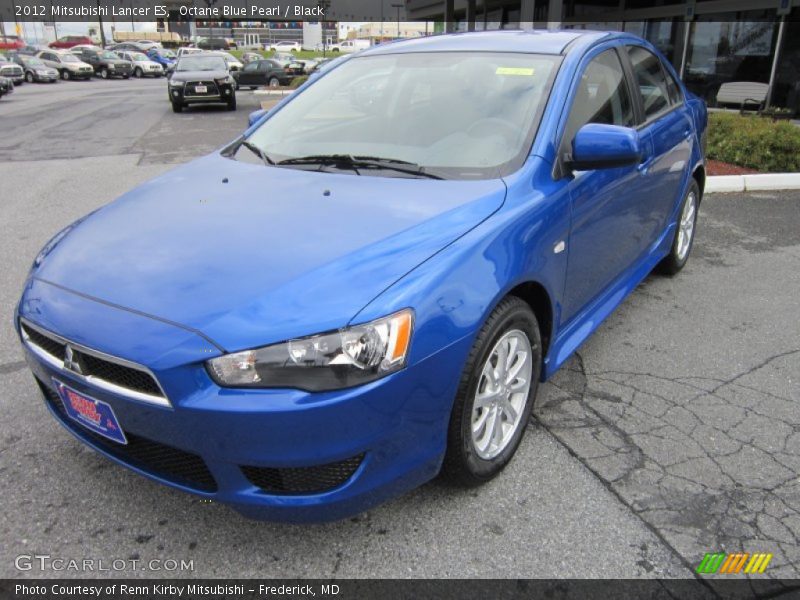 Octane Blue Pearl / Black 2012 Mitsubishi Lancer ES