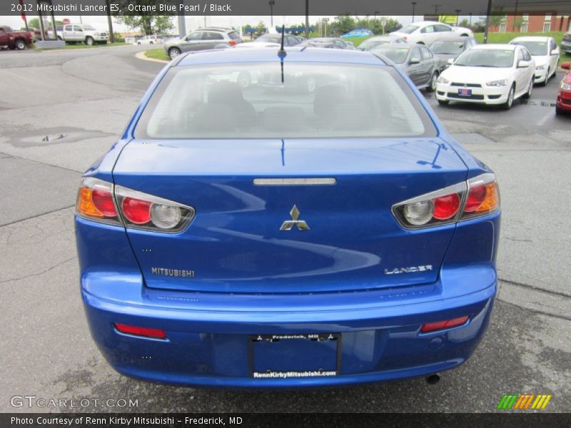 Octane Blue Pearl / Black 2012 Mitsubishi Lancer ES