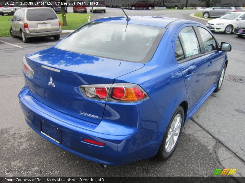 Octane Blue Pearl / Black 2012 Mitsubishi Lancer ES