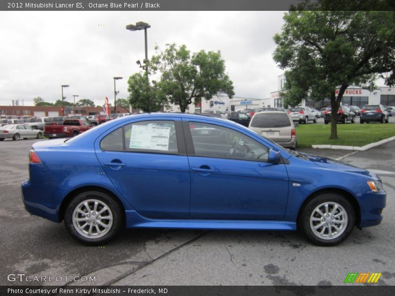 Octane Blue Pearl / Black 2012 Mitsubishi Lancer ES