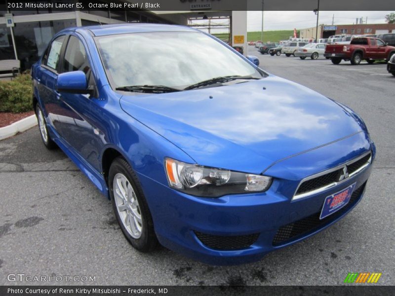 Octane Blue Pearl / Black 2012 Mitsubishi Lancer ES