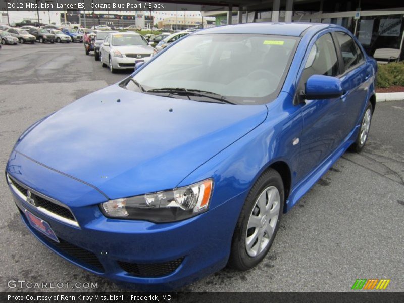 Octane Blue Pearl / Black 2012 Mitsubishi Lancer ES