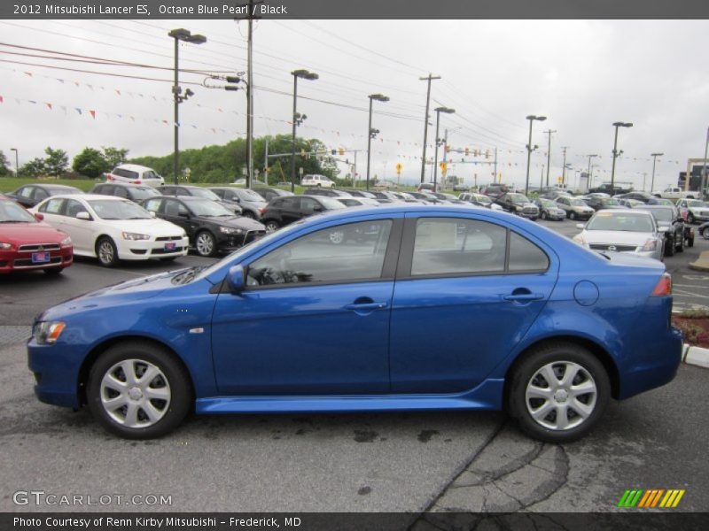 Octane Blue Pearl / Black 2012 Mitsubishi Lancer ES