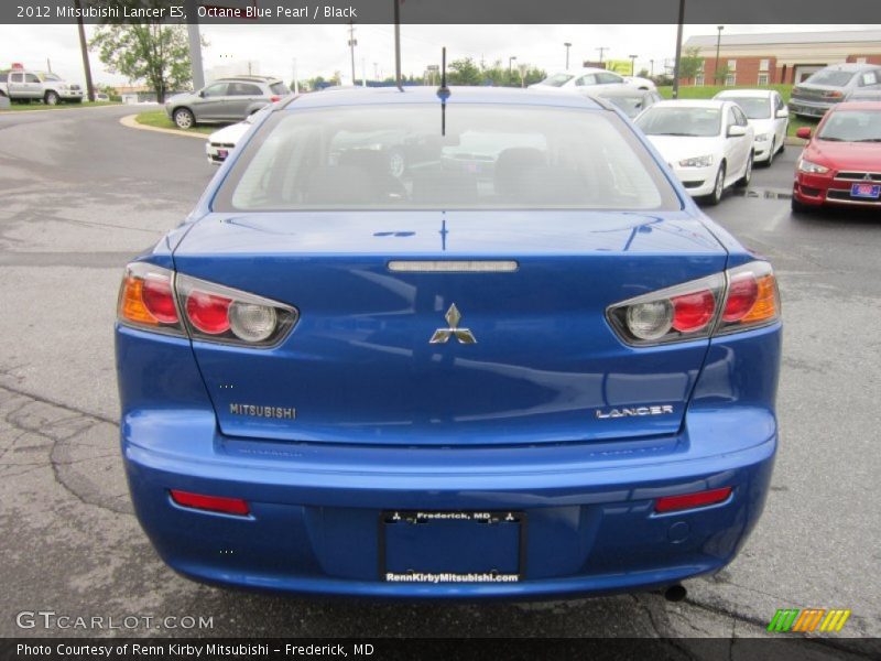 Octane Blue Pearl / Black 2012 Mitsubishi Lancer ES