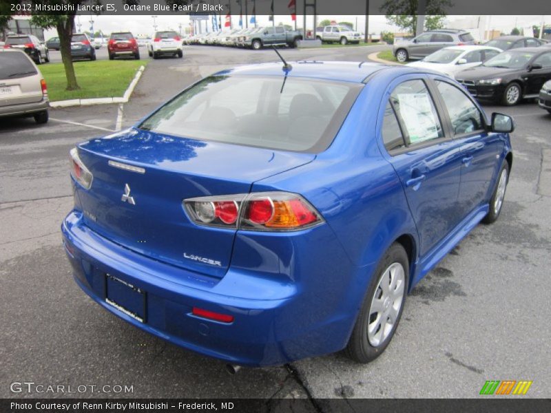 Octane Blue Pearl / Black 2012 Mitsubishi Lancer ES