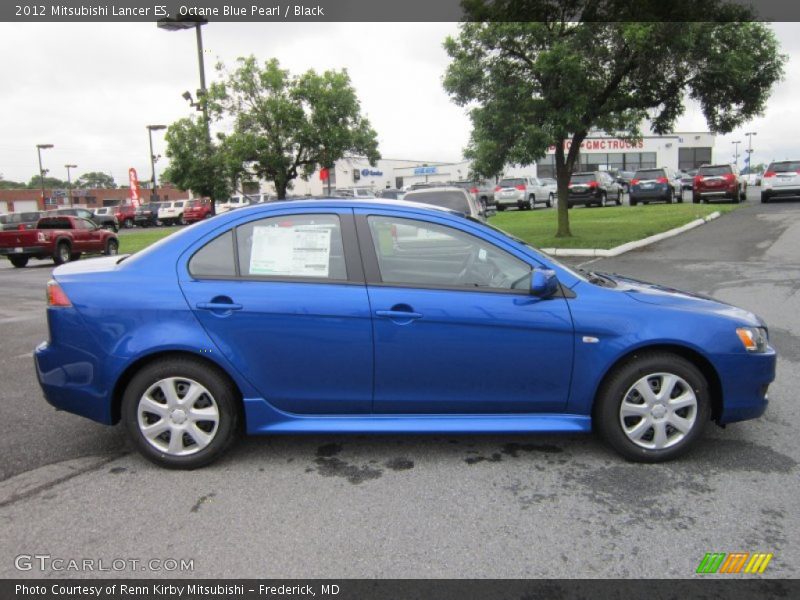 Octane Blue Pearl / Black 2012 Mitsubishi Lancer ES