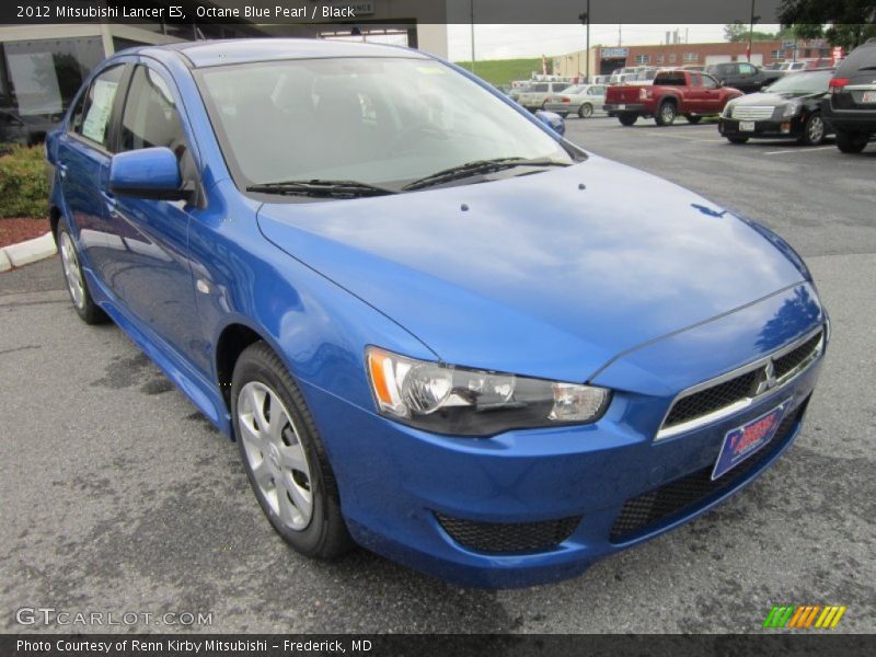 Octane Blue Pearl / Black 2012 Mitsubishi Lancer ES